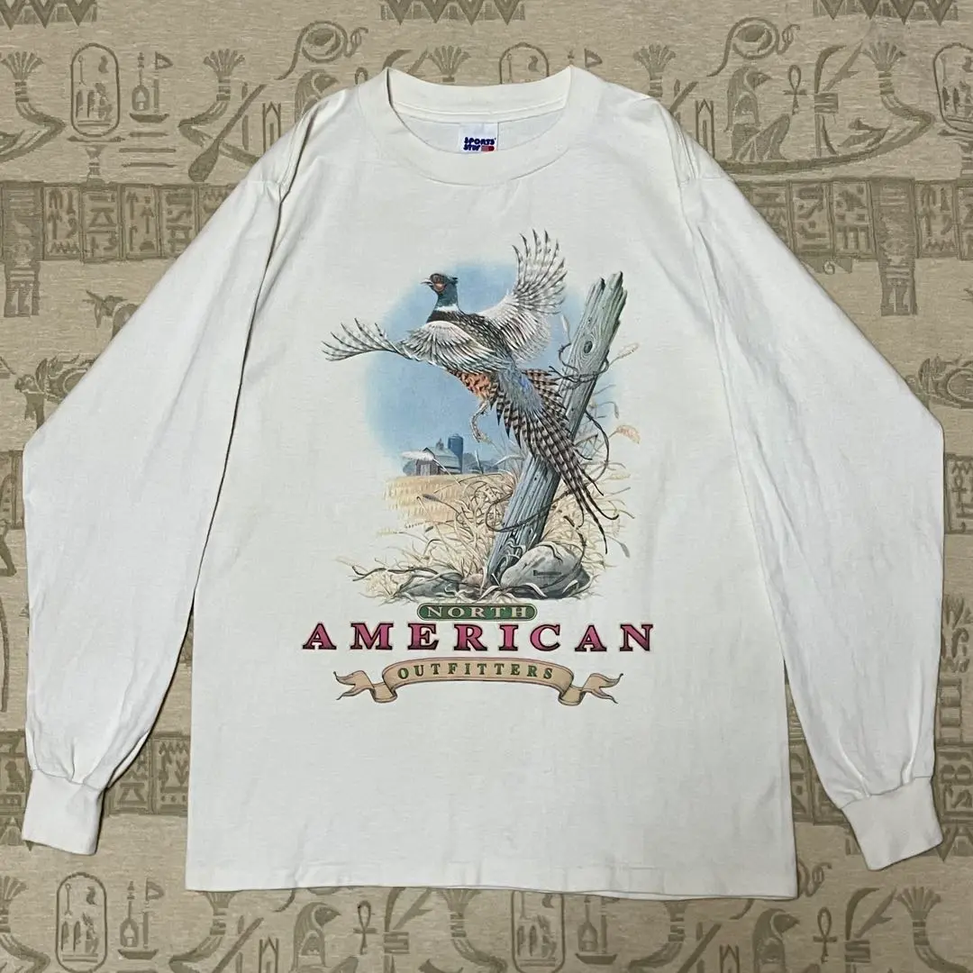 USA製 長袖Tシャツ アニマルプリント シングルステッチ 90s ヴィンテージ
