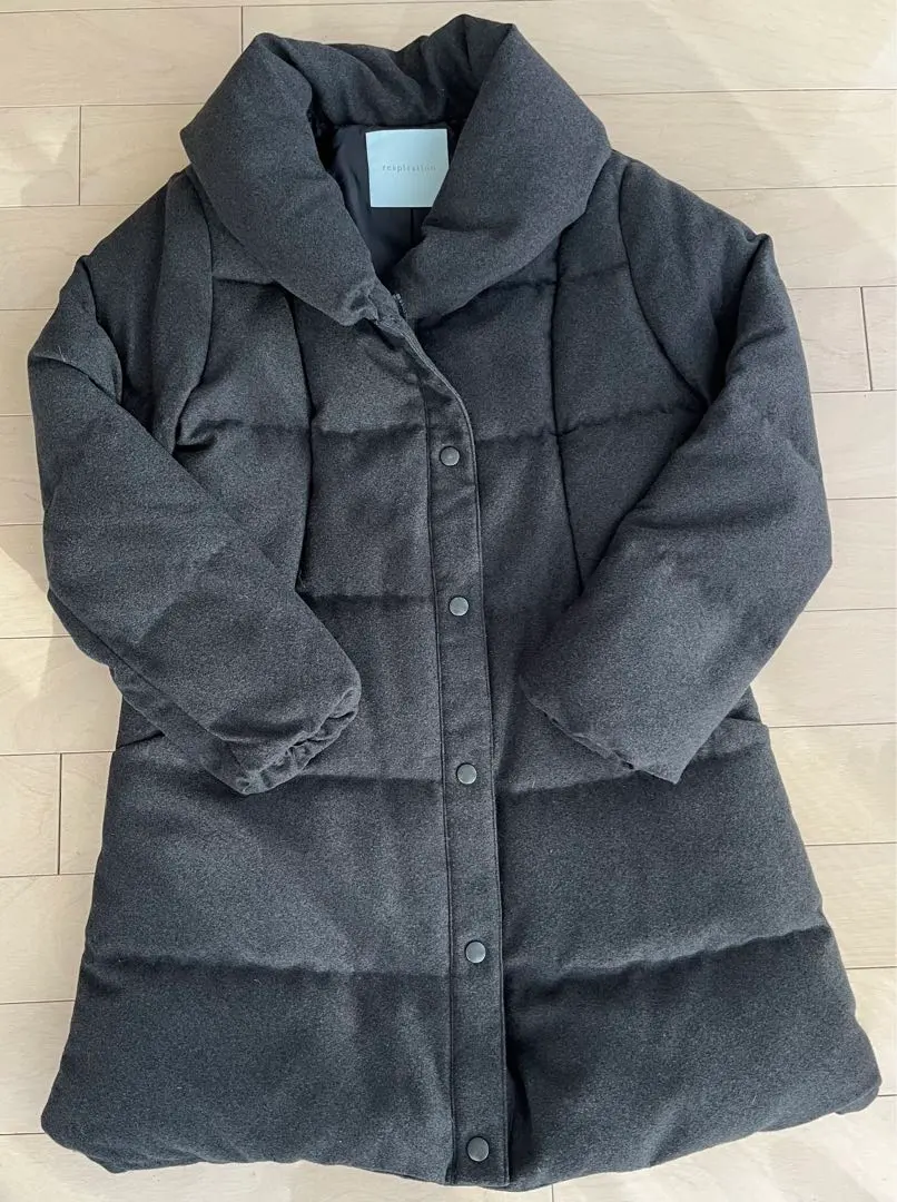 クリーニング済　【ワコール】マタニティダウンコート、着脱可能ベビーケープ付き