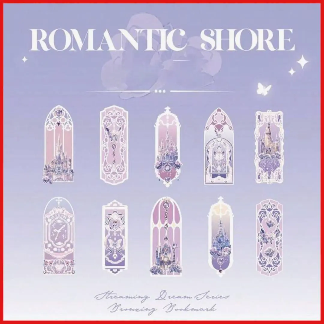 ファンタジーキャッスル しおり ブックマーカー 10枚セット パープル