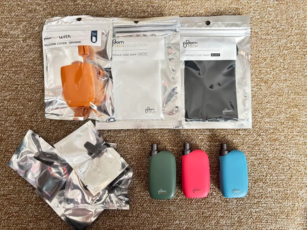 プルームテックプラス ウィズ 本体3色廃盤品 ケース3種 マウピ黒19個