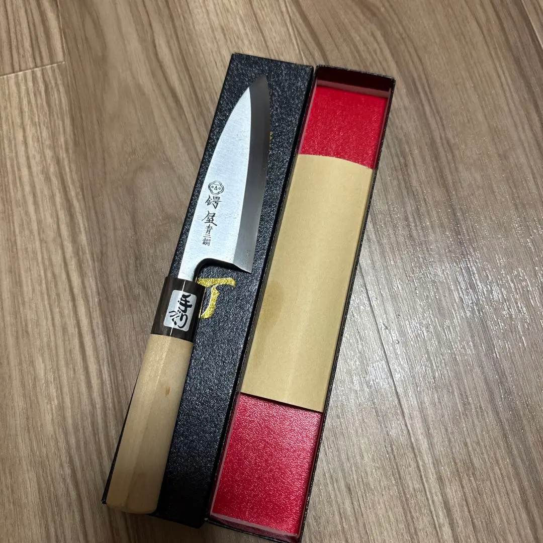 鍔屋　青二鋼　出刃包丁　刃渡り　12.5cm