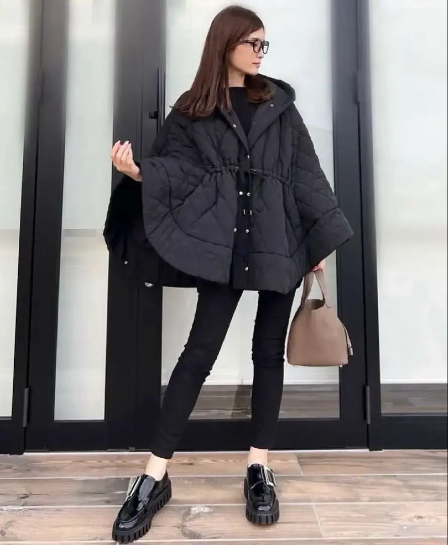 新品タグ付き　メゾンドドルチェ　キルティングポンチョ