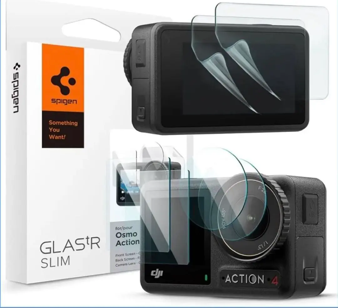 Spigen ガラスフィルム DJI Osmo Action 4 用
