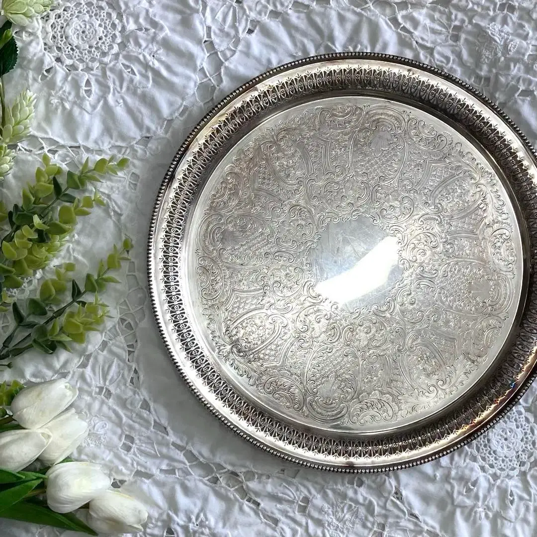 Mappin & Webb マッピン＆ウェッブ シルバートレイ 直径32.5cm
