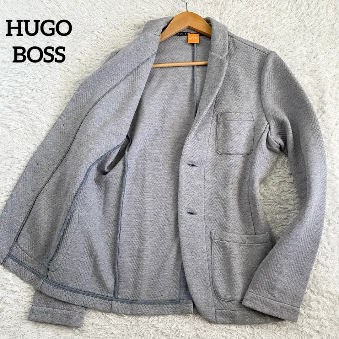 ヒューゴボス テーラードジャケット ブレザー ロゴボタン アンコン　ロゴプレート