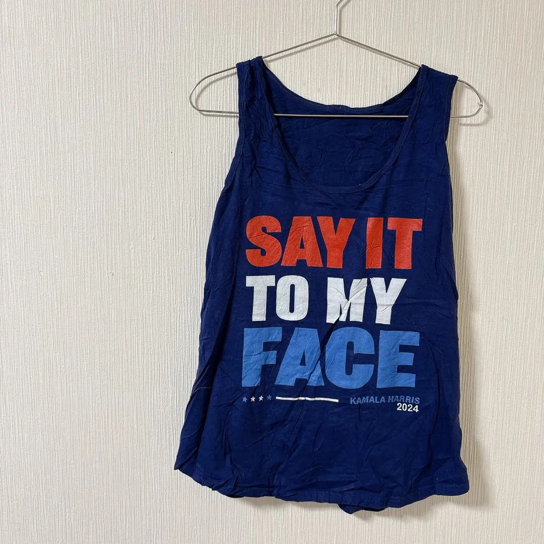 美品✨️カマラ・ハリス タンクトップ 2024 ブルー 青 袖なし スポーツ