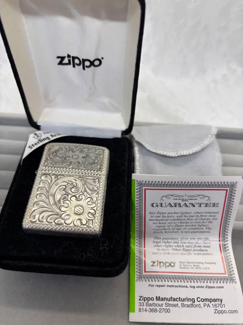 シルバーキング ZIPPOライター ギャランティあり　925 レア2009年製