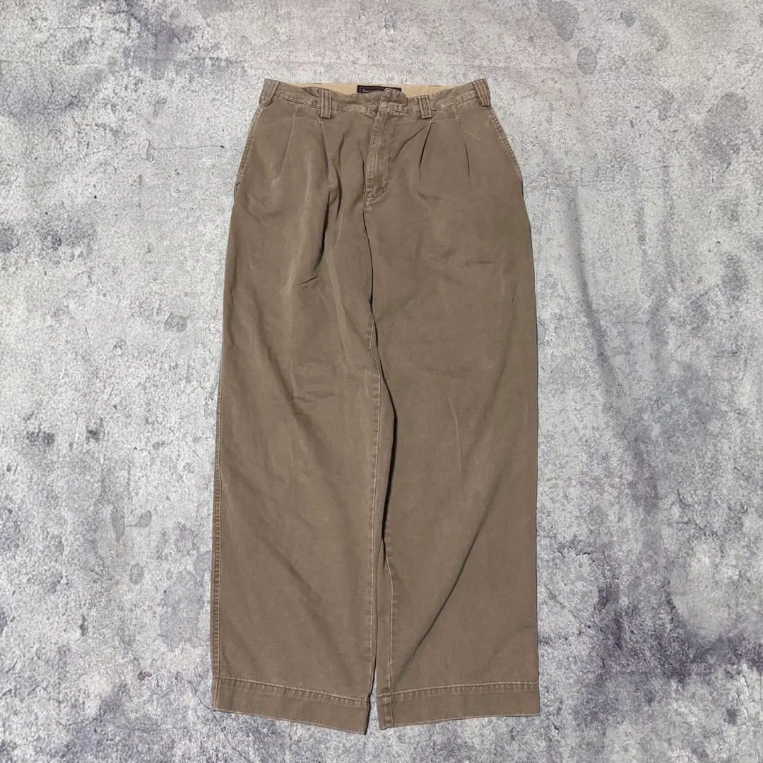 古着 90s 希少 極太 アバクロ ワイド バギーチノパン ポロチノ 2タック