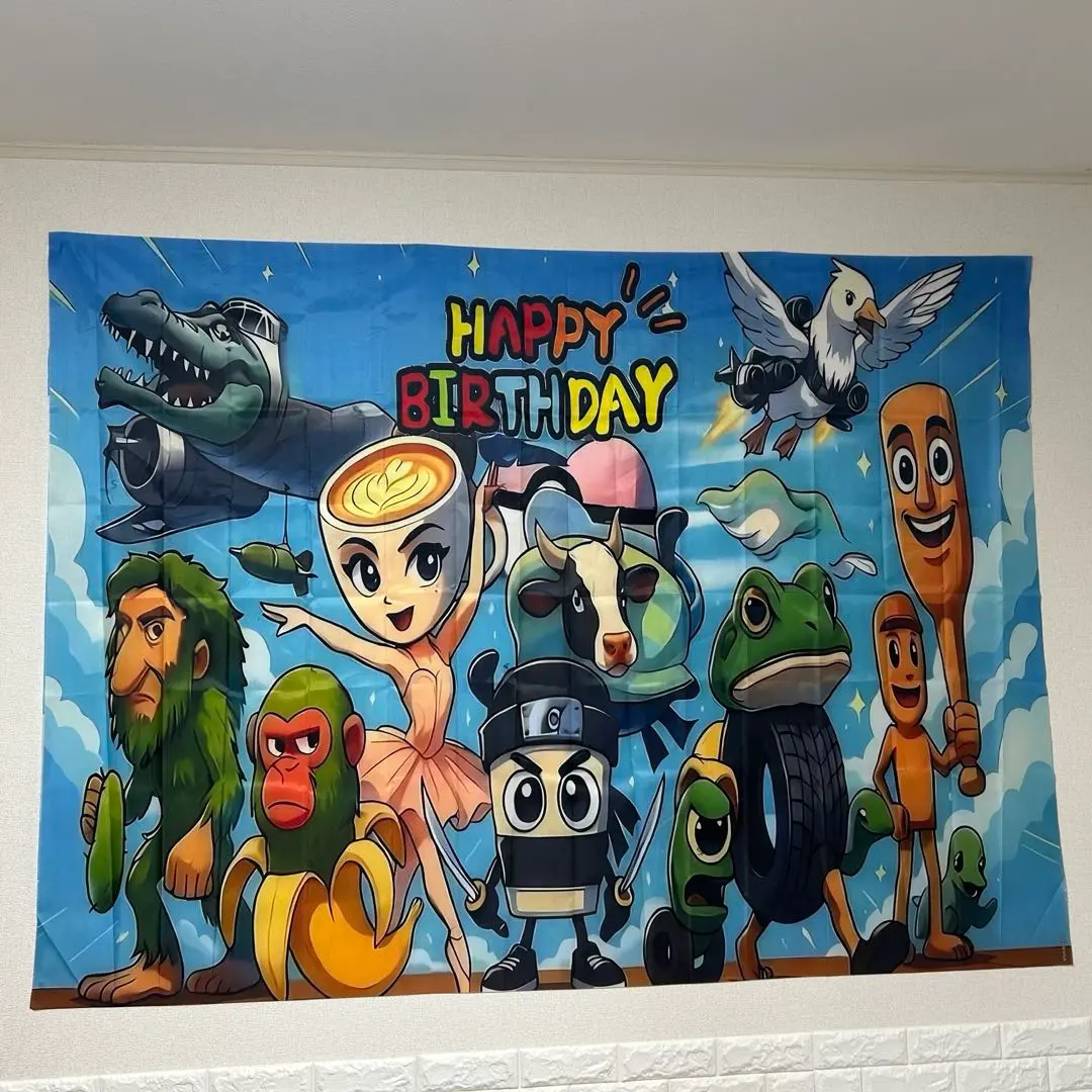 イタリアンブレインロット　誕生日　タペストリー　210cm✖️150cm