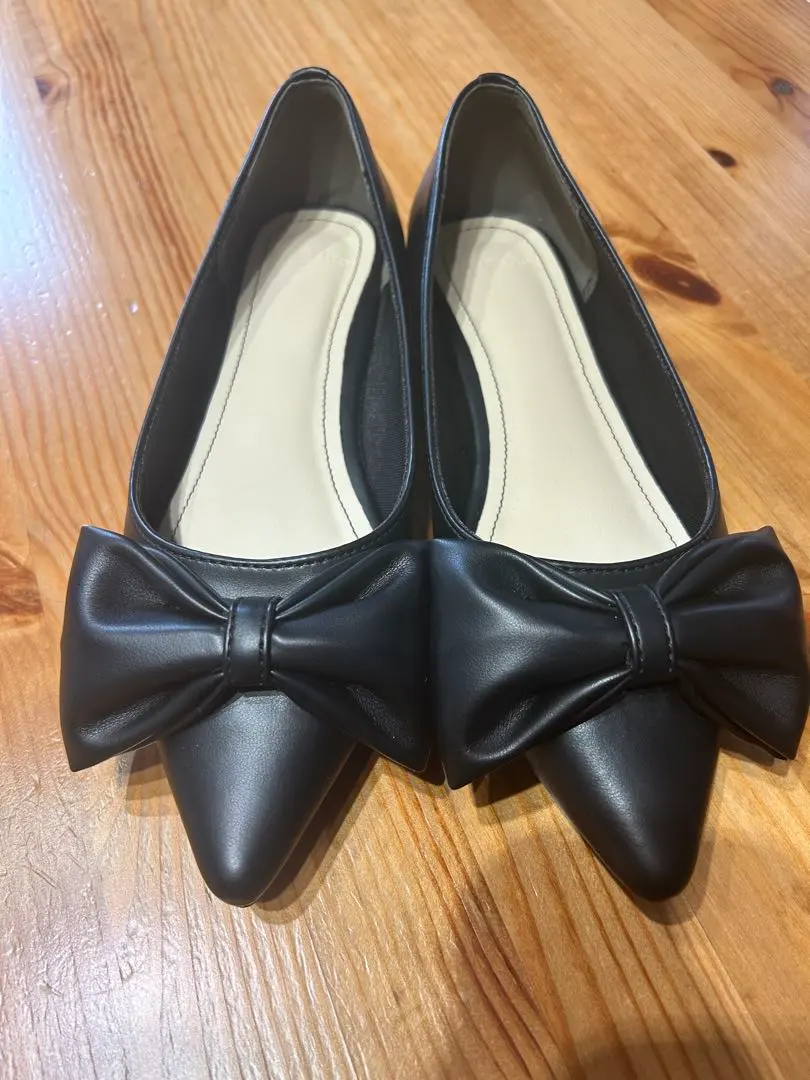 Heather リボンパンプス