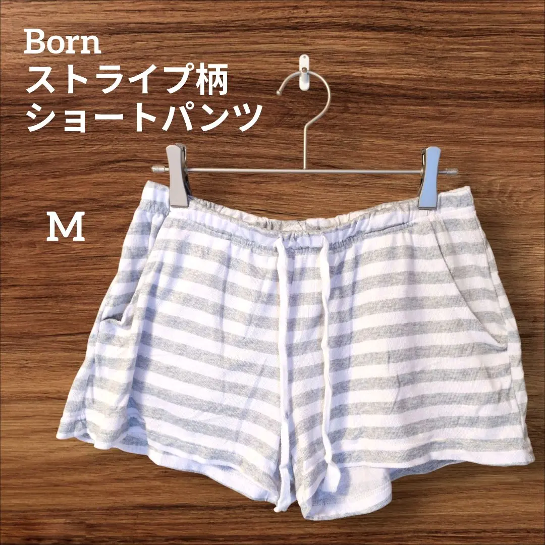 ショートパンツ【M】✨️Born ストライプ柄 ルームウェア