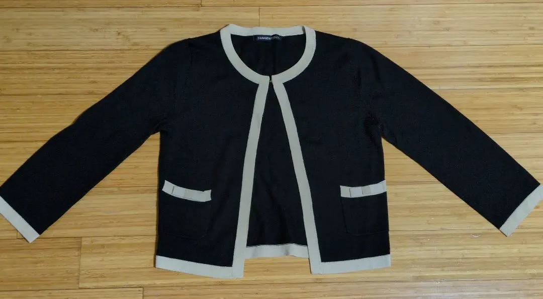 【美品】ストロベリーフィールズ　アンサンブル　7分袖ニット＆長袖カーディガン