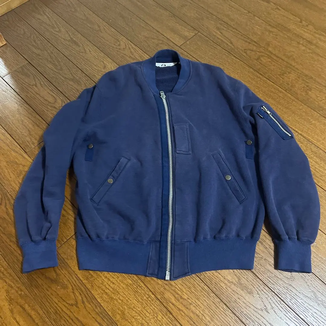 初期　good enough グッドイナフ　b15 ネイビー スウェットMA-1