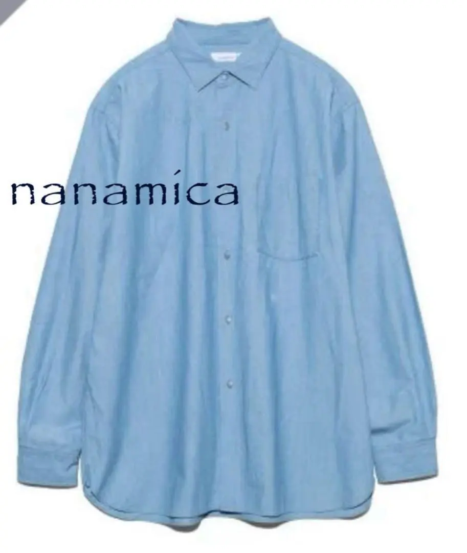 nanamica ナナミカ レギュラーカラー シャンブレーシャツ Mサイズ