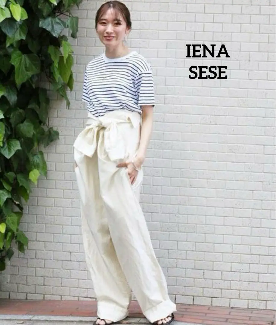 IENASESE オールインワン　つなぎ　アイボリー　ゆったり　オーバーオール