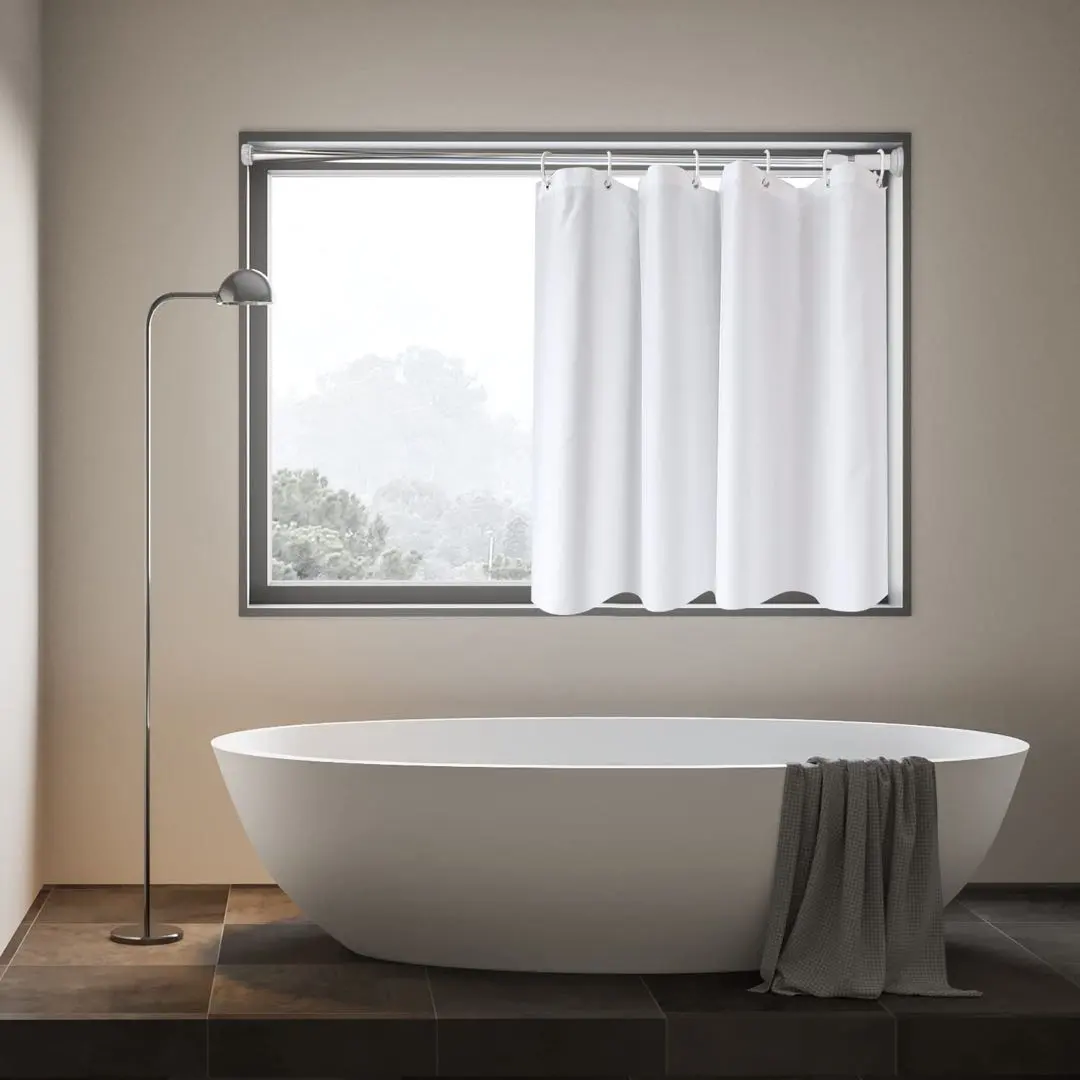 EurCross 撥水 カフェカーテン シャワーカーテン 防カビ100×45