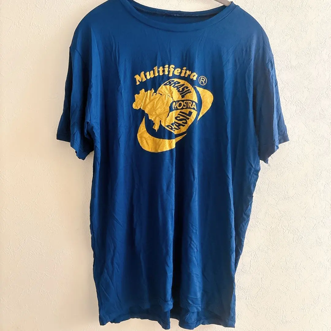 Tシャツ ブラジル ブルー Tシャツ メンズ 半袖 トップス 美品 カジュアル