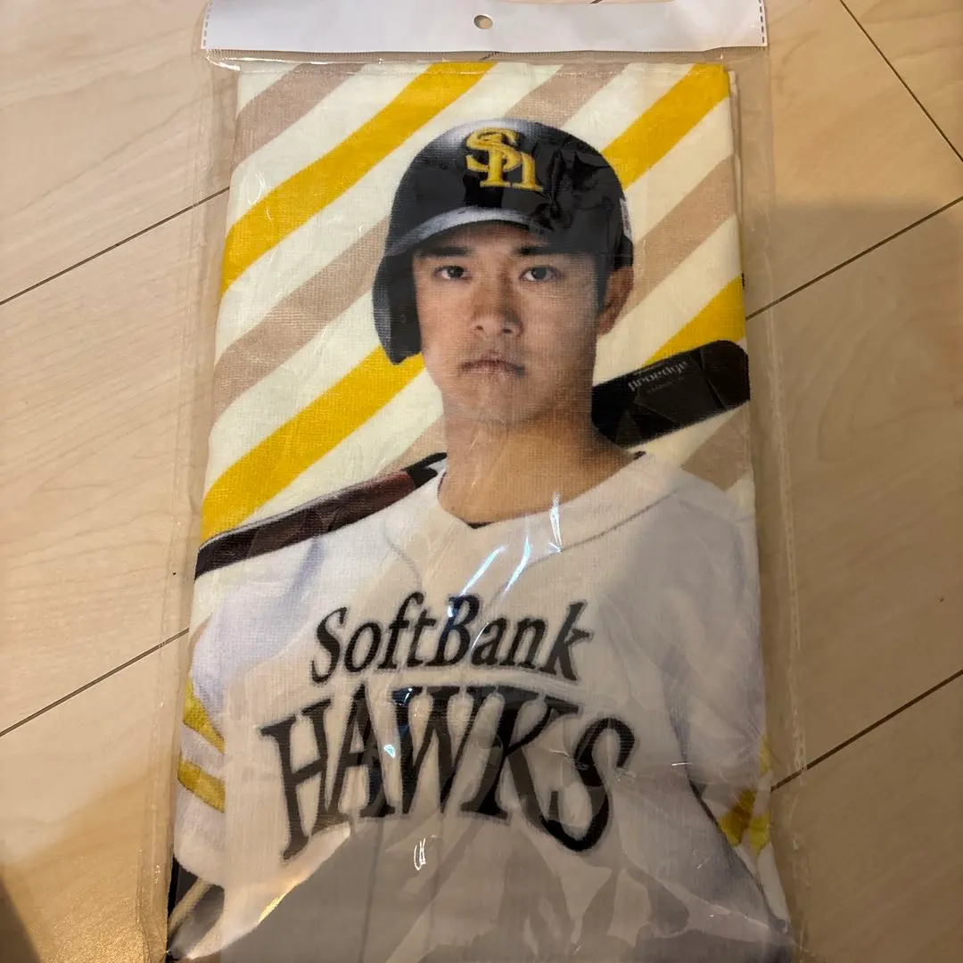 SoftBank Hawks 日本一記念　フォトフェイスタオル　柳町達