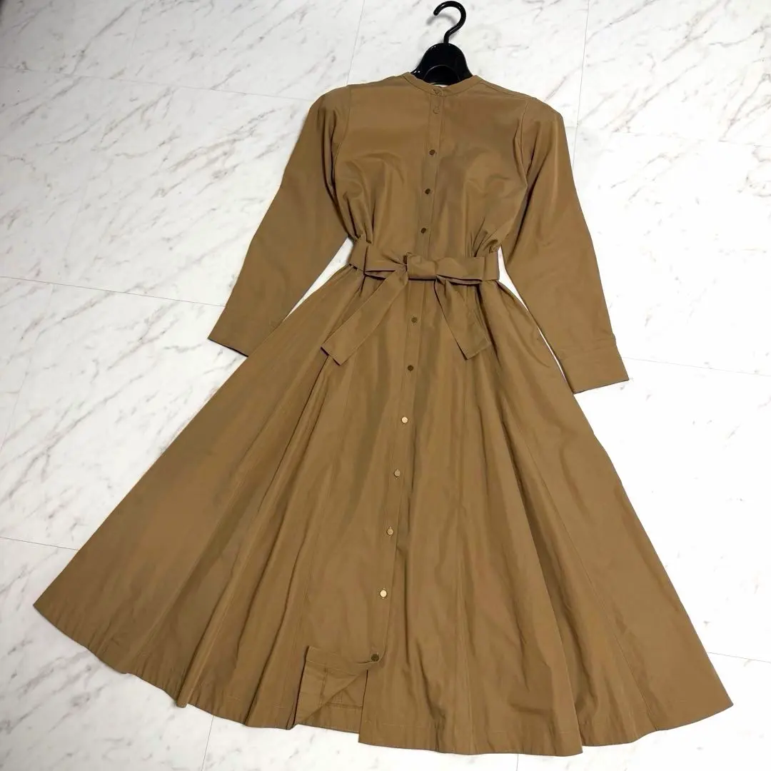 【美品】アンタイトル 2WAY フレア シャツ ベルテッド ワンピース ドレス