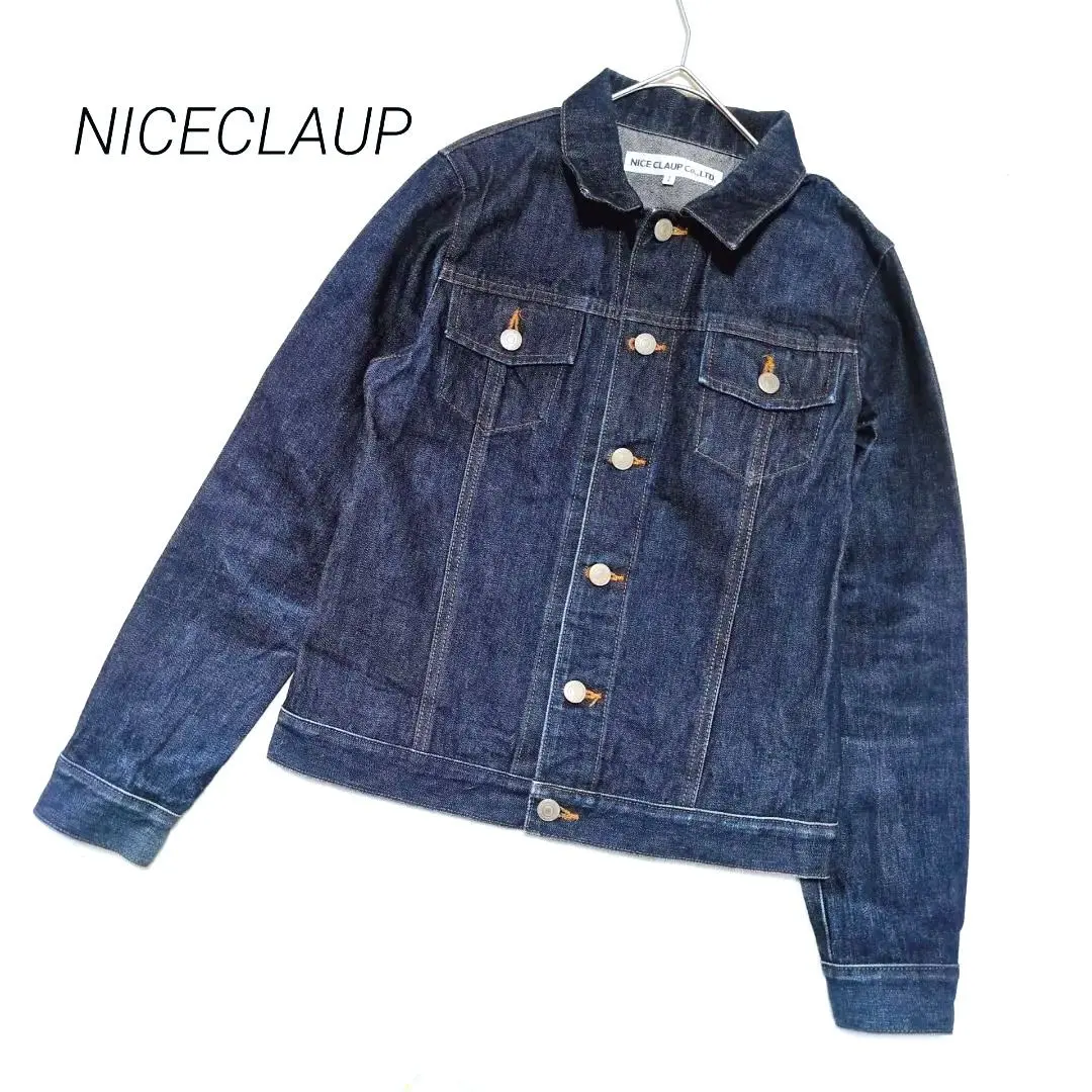 ナイスクラップ デニムジャケット Gジャン ショート丈 シンプル カジュアル M