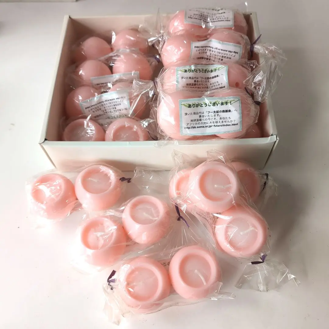 キャンドル☆　ペールピンクの可愛い丸キャンドル　40個　パーティーに　バラ売り可