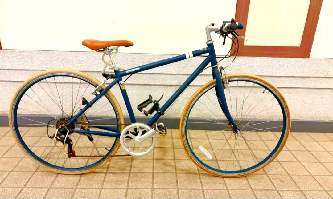 クロスバイク ネイビー アルミフレーム