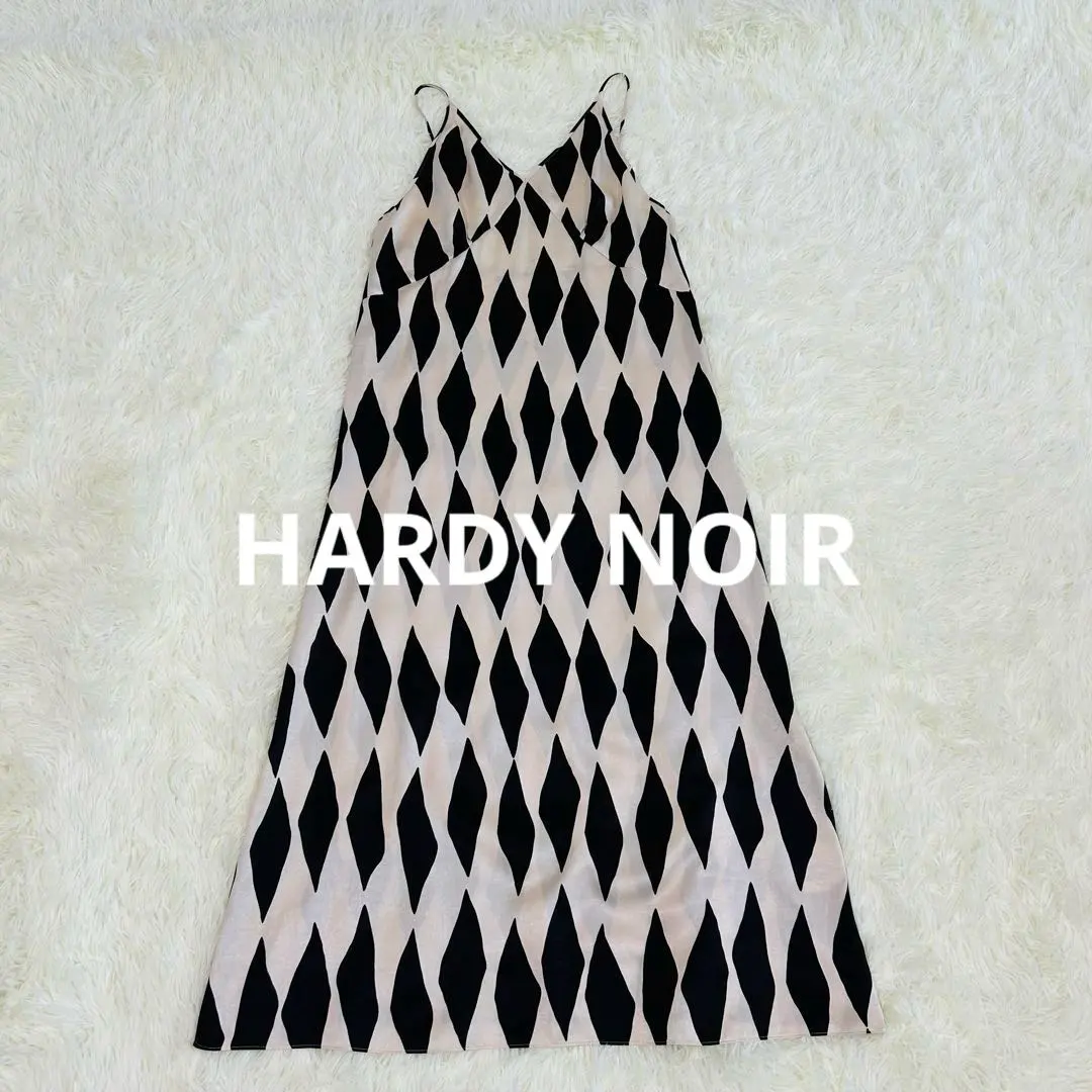 【新品】HARDY NOIR ダイヤ柄プリントキャミソールワンピース