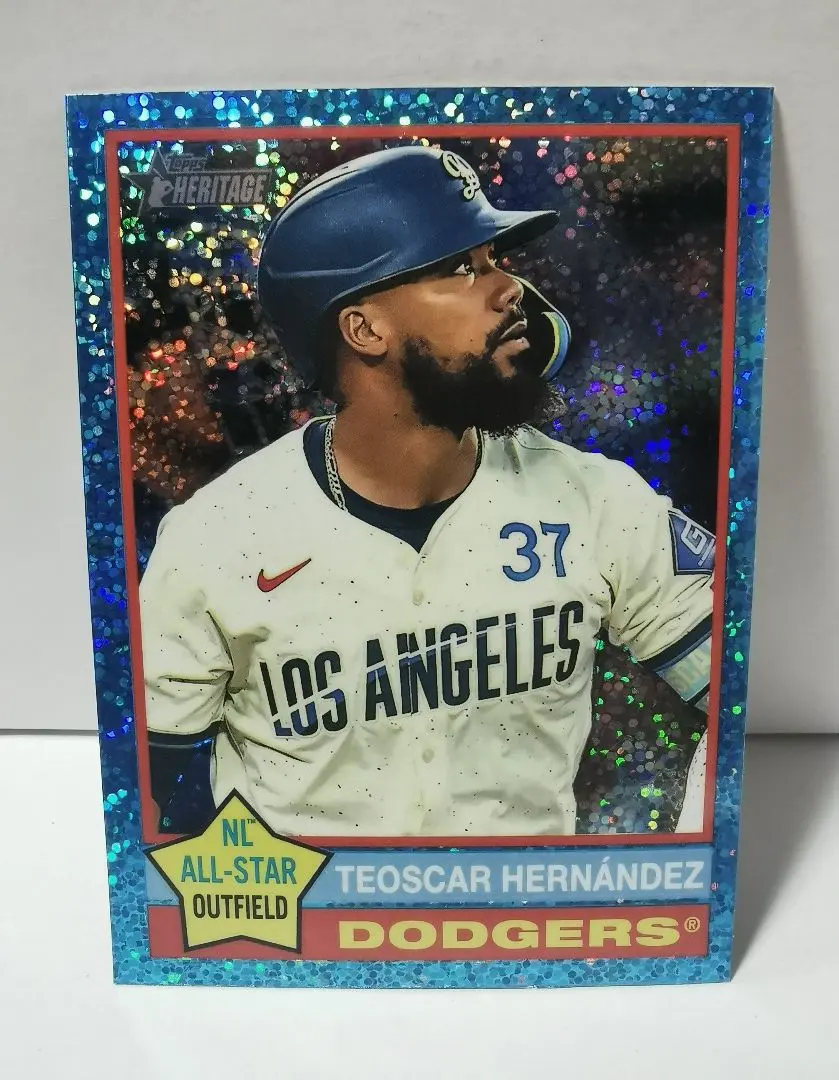 テオスカー・ヘルナンデス☆ドジャースカラー☆ブルースパークルパラレル