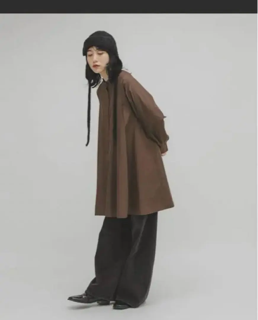 KBF WIDEフレアミニシャツワンピース