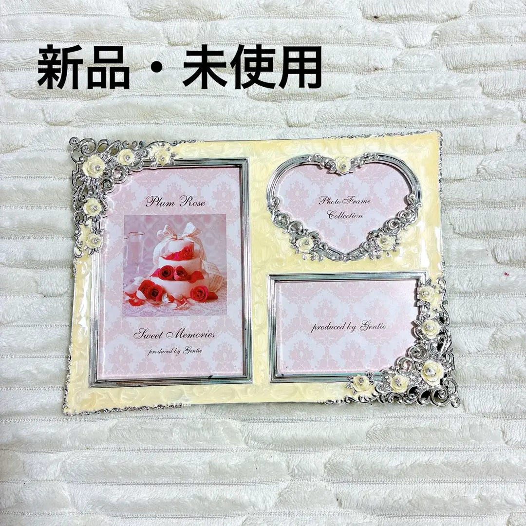 新品❣️ハート型 フォトフレーム 花装飾 結婚式 記念日 プレゼント 写真