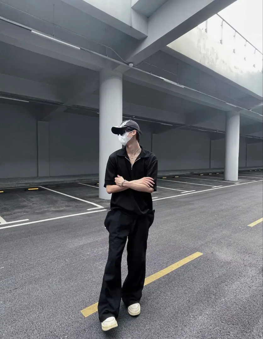 [正規品]SOUTH FISH 変形ワイドパンツ　ブラックL