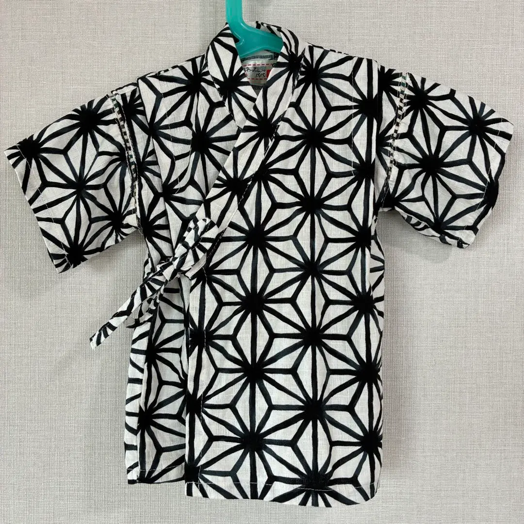 美品　くろわっさんすべべ　甚平上下セット 95cm