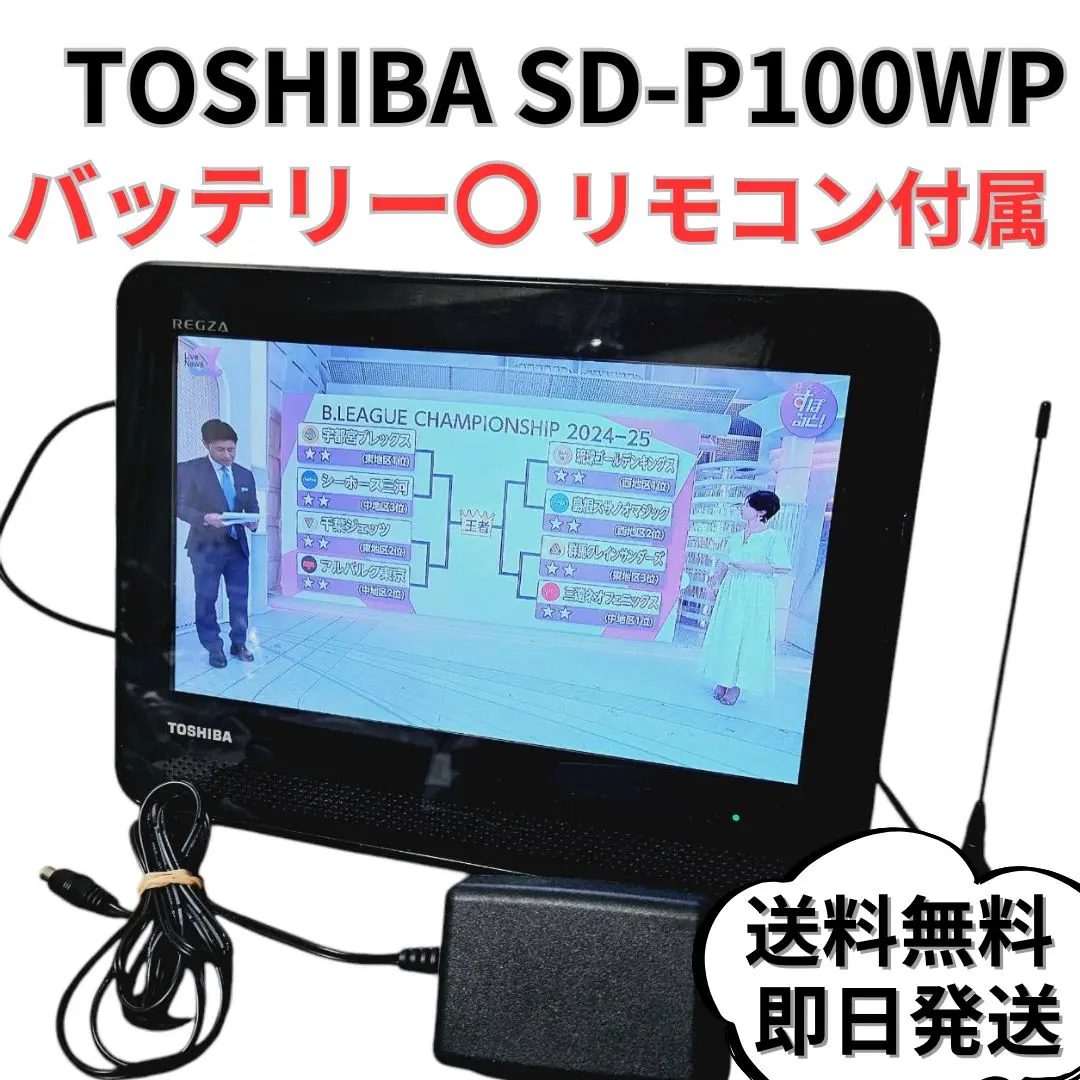 TOSHIBA REGZA 防水対応ポータブルDVD SD-P100WP