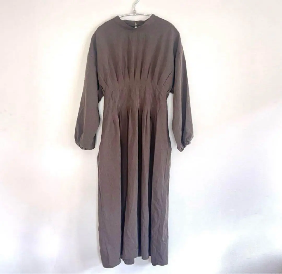 Lナチュラルワンピース焦げ茶系