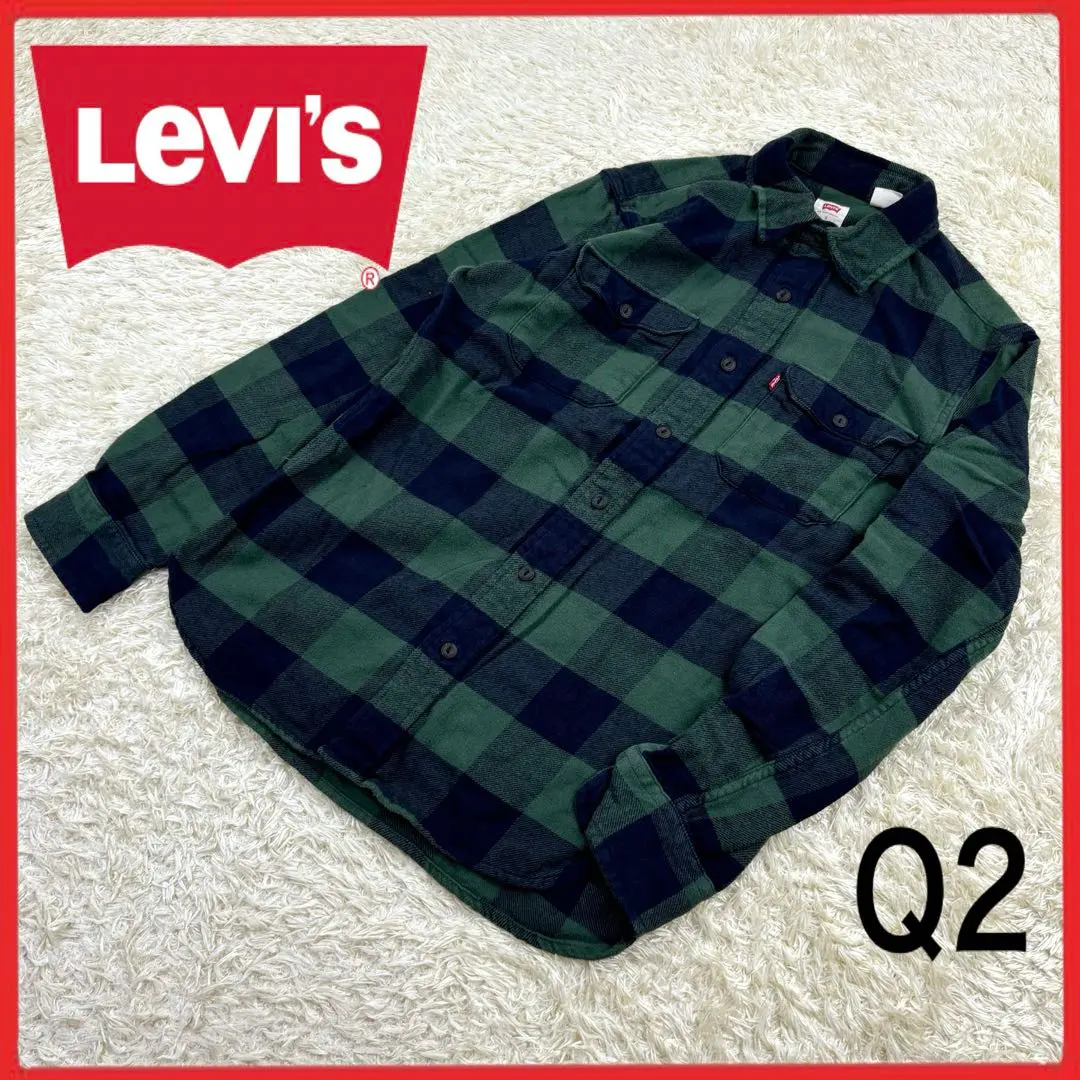 送料無料！ リーバイス レアカラー ゆるたぼ チェック柄 厚手 ボタンシャツ