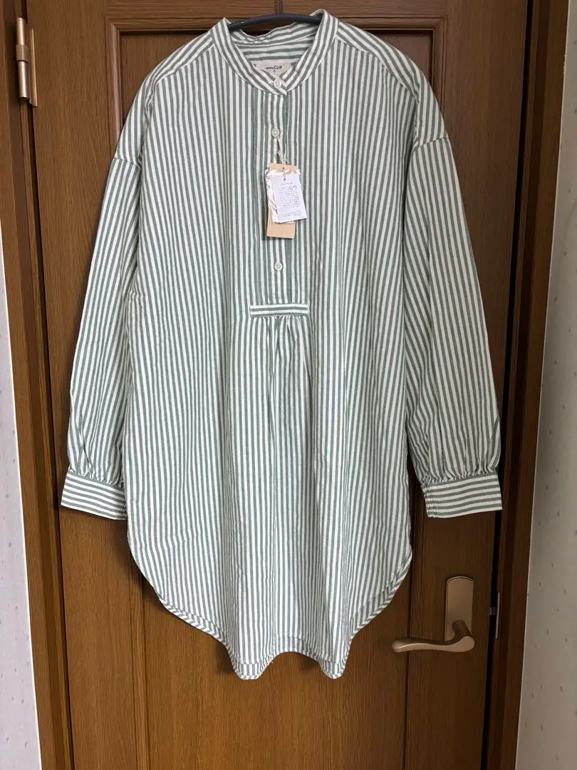 スタディオクリップ　カラーストライプシャツチュニック