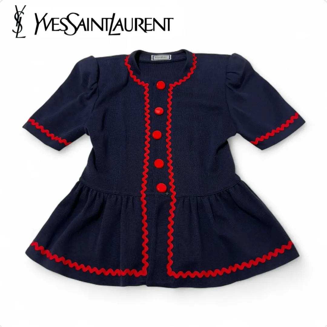 Yves Saint Laurent カーディガン ニット 半袖 ヴィンテージ