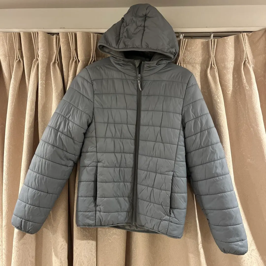 ダウンコート　グレー フード付き 中綿コート　150cm-160cm