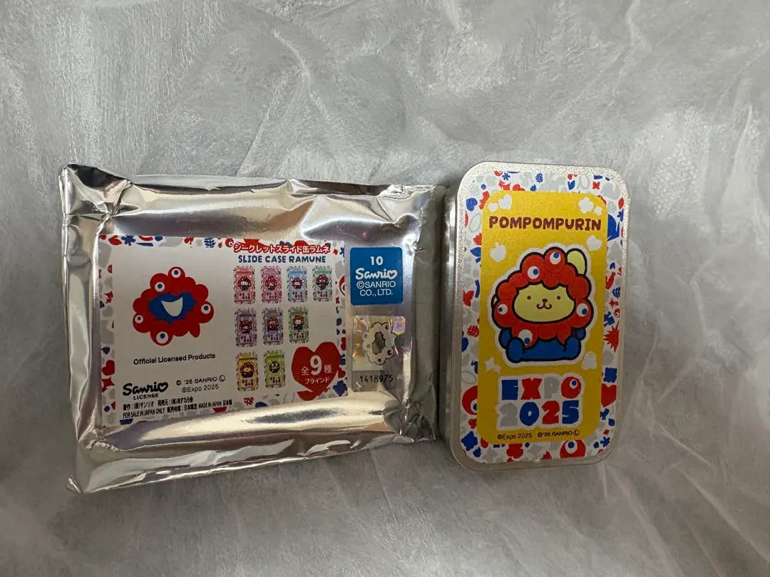 ミャクミャク ポムポムプリン シークレット スライド缶ラムネ