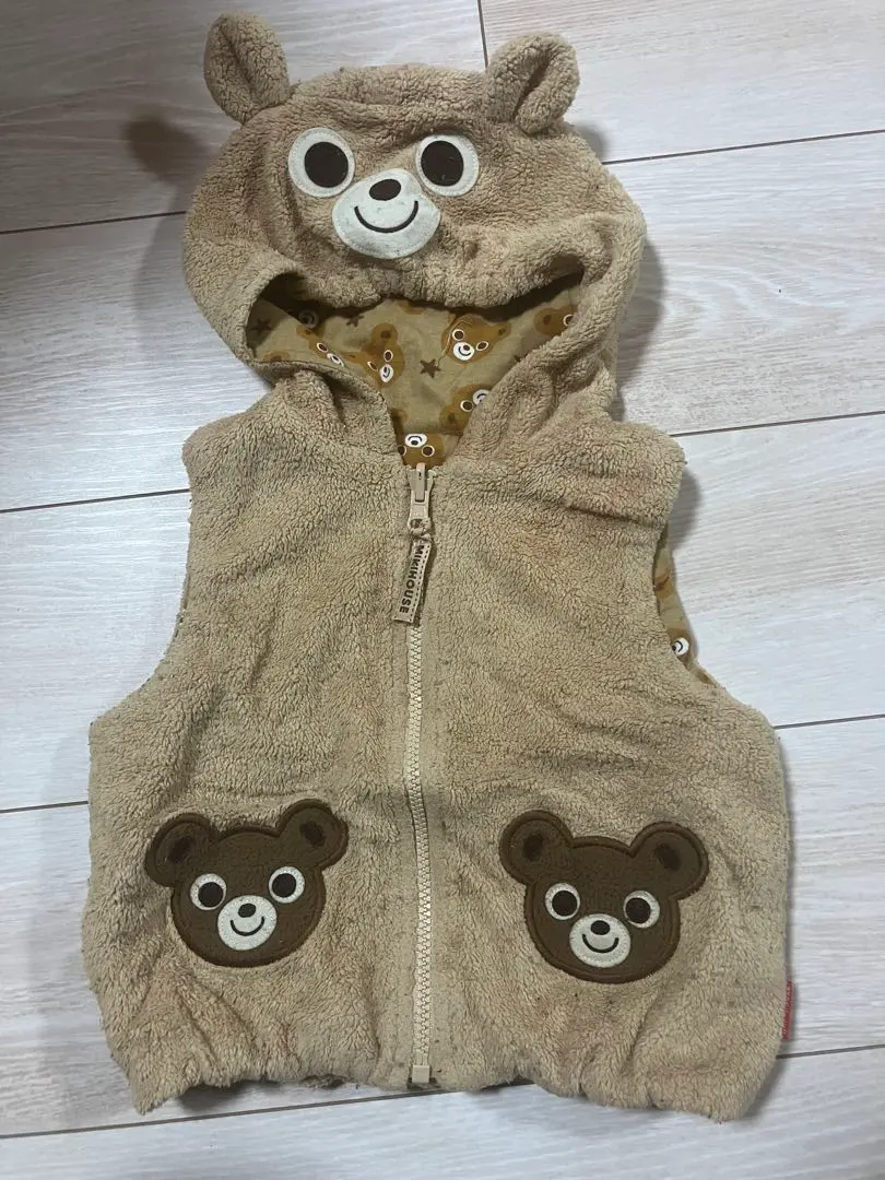 リバーシブルミキハウスベスト