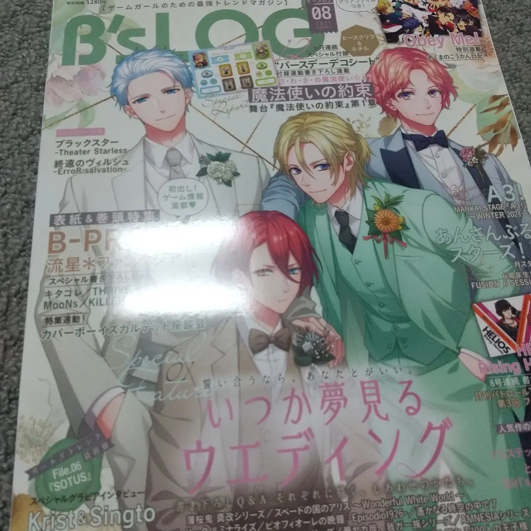 ジャンク品 注意！ B’s-LOG 2021年8月号 ビーズログ　付録なし