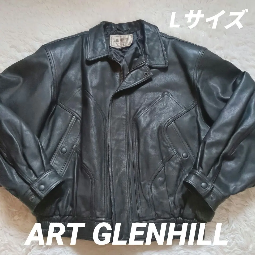 アートグレンヒル フライトジャケット ボンバー 短丈ブルゾン 牛革 L 肉厚