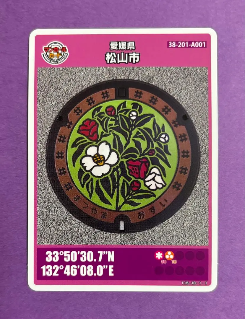 マンホールカード 愛媛県松山市A 015