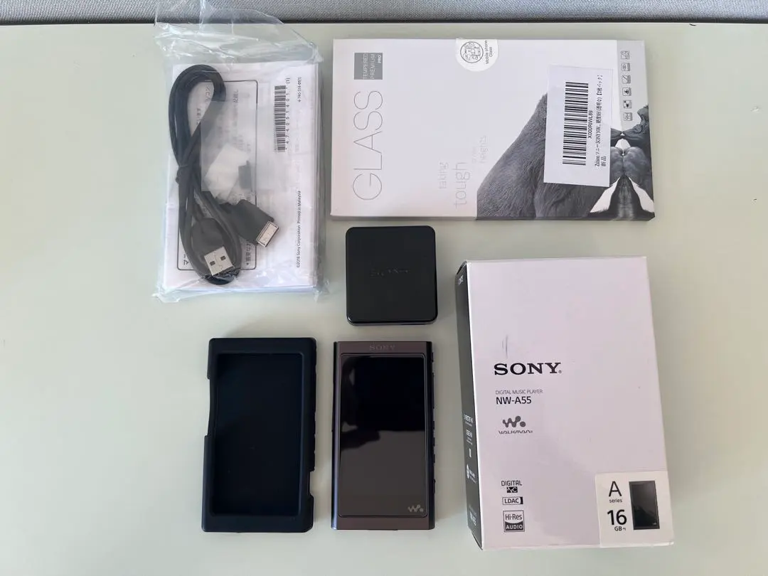 SONY NW-A55 16GB グレイッシュブラック　液晶フィルム、ケース付き