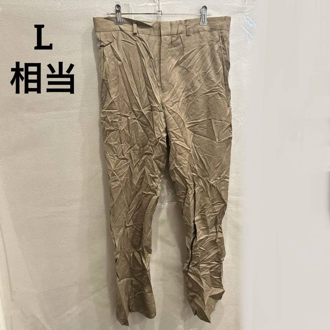 ケネスコール ニューヨーク スラックス ベージュ【L相当】 100%ウール