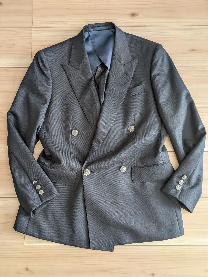 カフェソーホー ブラック ダブルブレスト ジャケット A4