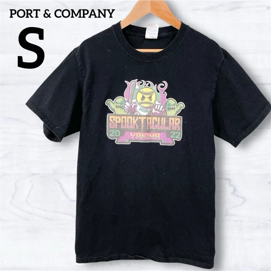 美品✨PORT & COMPANY【S】スプーキュラー ブラック Tシャツ