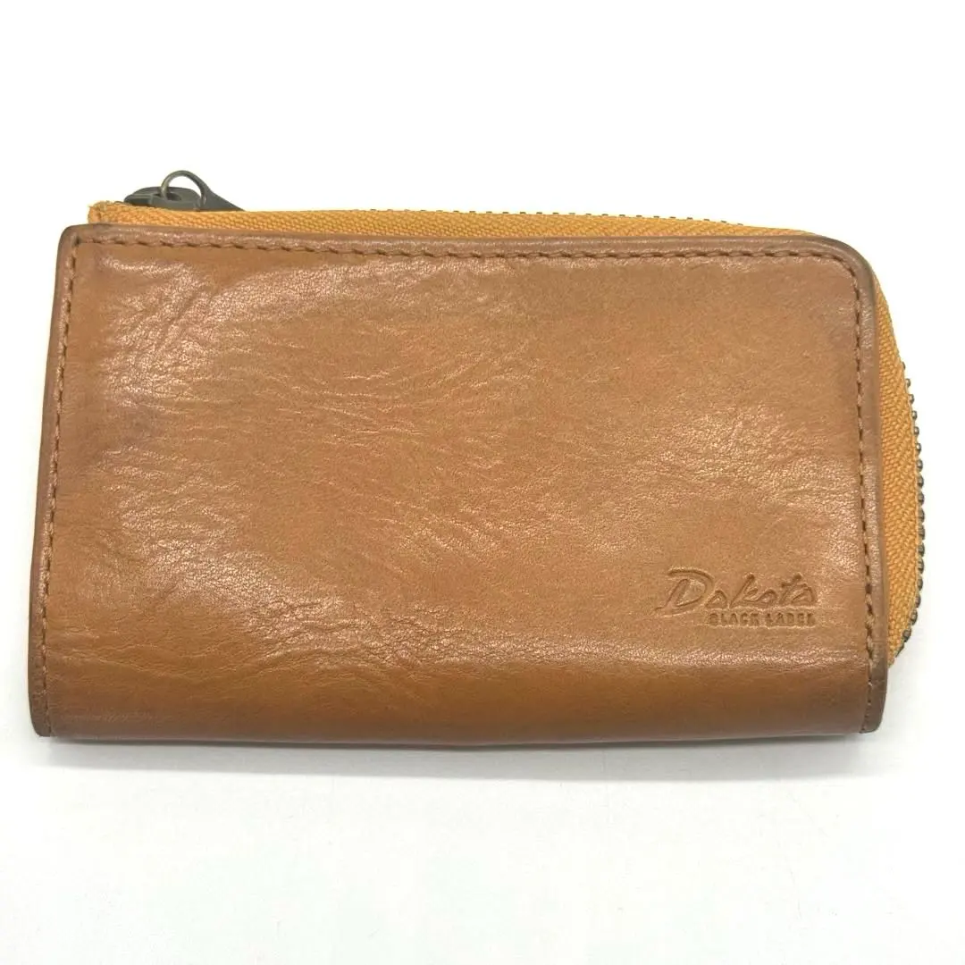 Dakota ダコタ　 L字ファスナー　3連レザーキーケース キャメル 良品