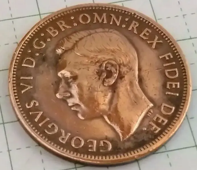（59）イギリス　1949年　1ペニー　ジョージ6世　ブリタニア女神