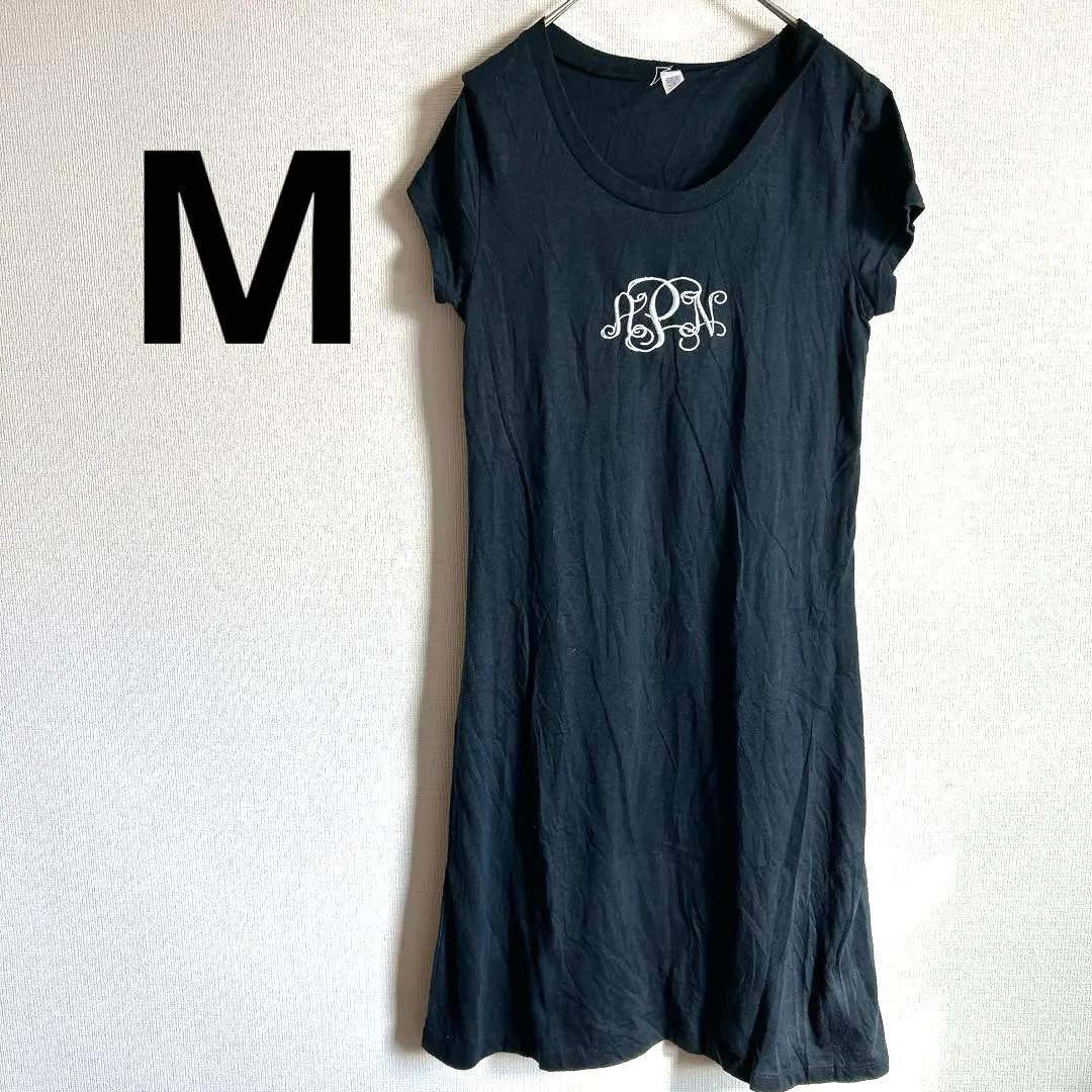 ワンピース Mサイズ 黒 ブラック キッズ 子供服 女の子 シンプル カジュアル